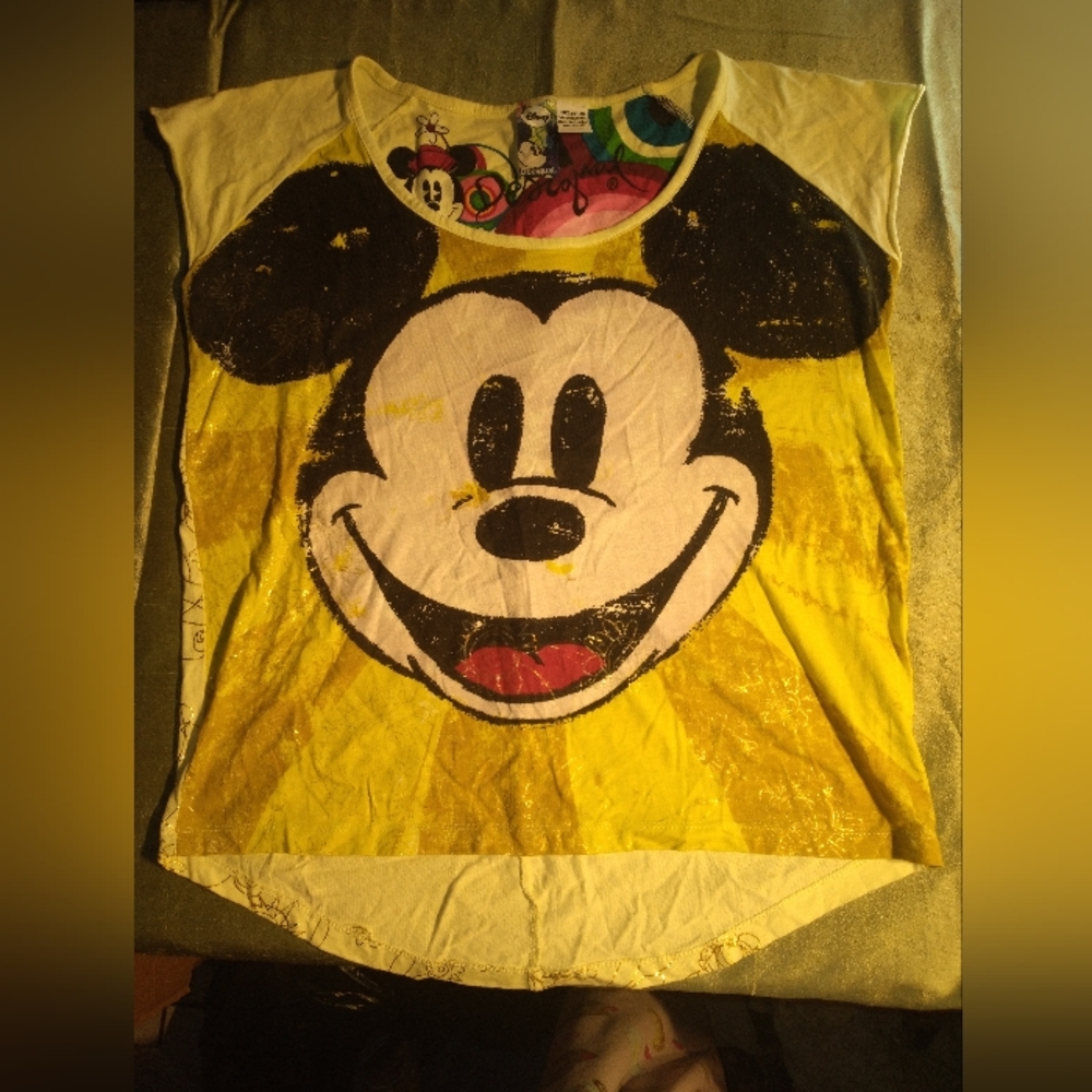 Disney Kids Mickey Mouse Yellow Shirt